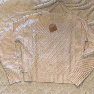 Kori Cream V-Neck Sweater